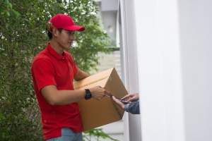 A man delivering parcel